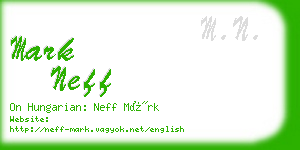 mark neff business card